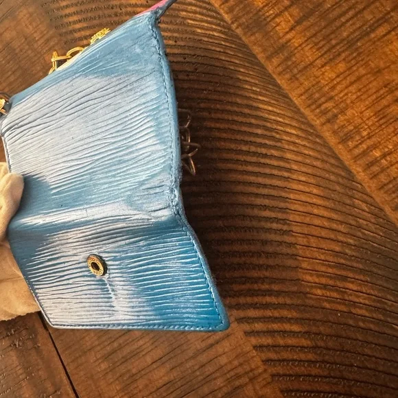 Louis Vuitton epi-leather hand, painted card key holder converted wristlet - Picture 9 of 17